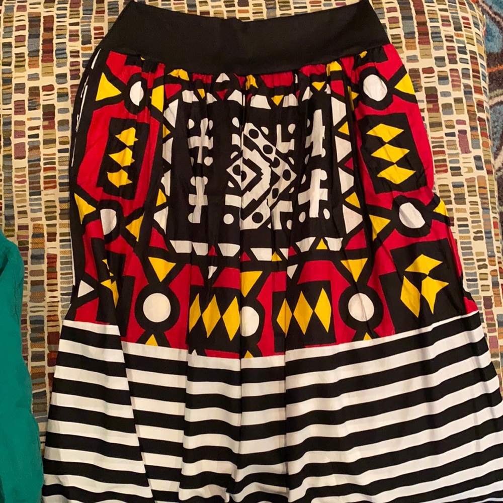 Floor Length Skirt- African Print Handmade. XXL